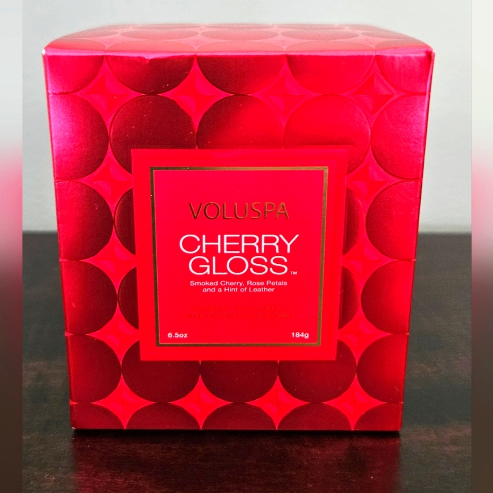Voluspa Cherry Gloss candle brand new in box